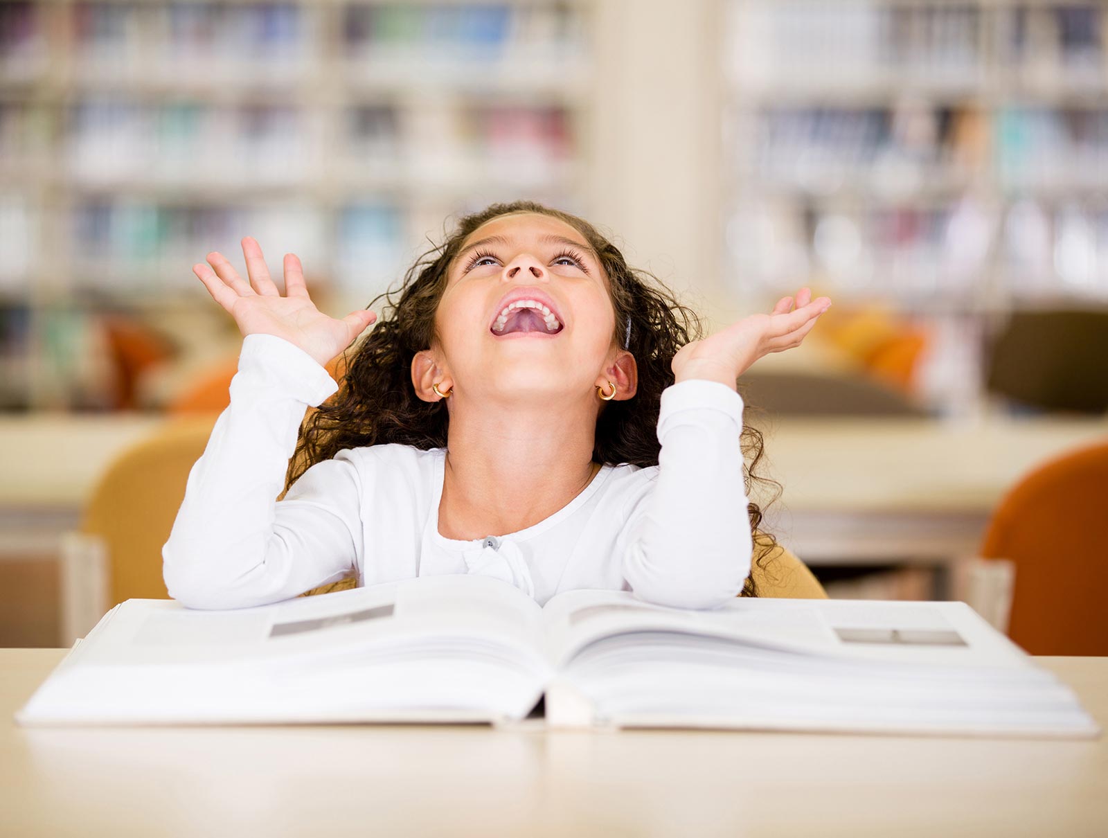 Student reading a book